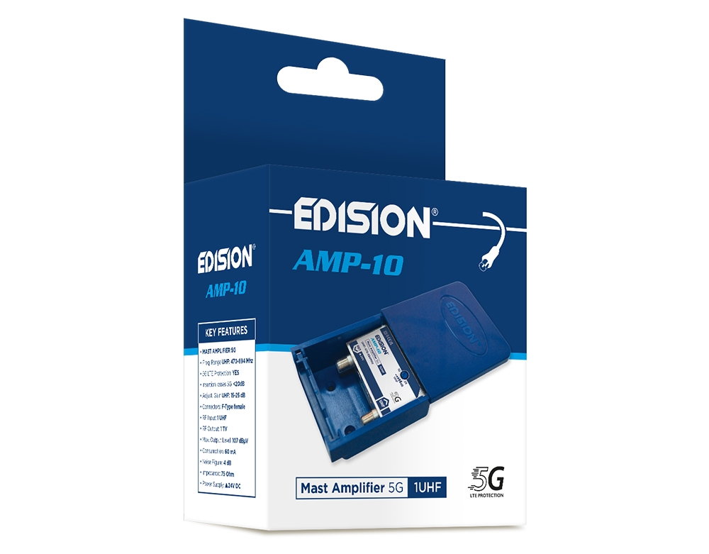 Edision amp-10 5G 1UHF 1VHF 10-25db 24V