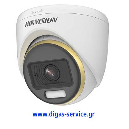 Hikvision DS-2CE70DF3T-LMFS 1080p ColorVu Turret &mu;&epsilon; Mic