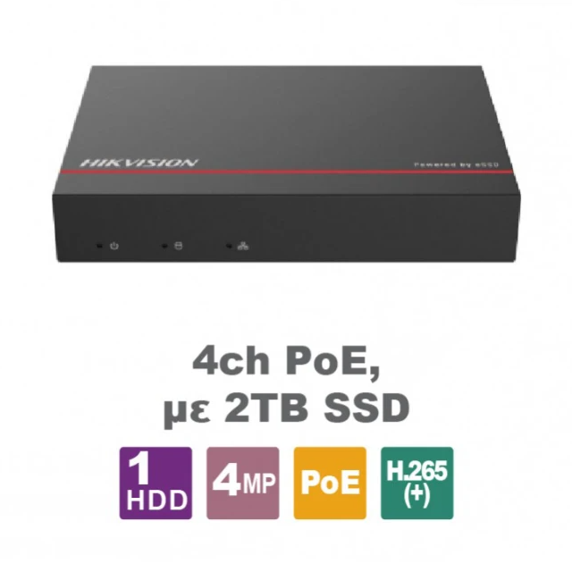 HIKVISION DS-E04NI-Q1/4P(SSD 2T)