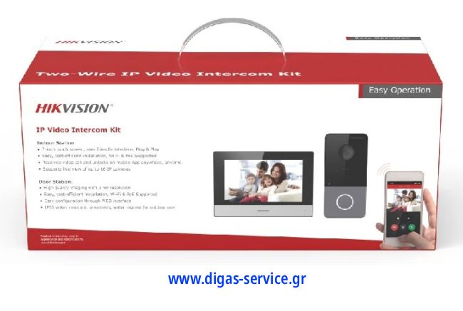 HIKVISION DS-KIS603-P(C) Kit IP Θυροτηλεόρασης WiFi HIKVISION DS-KIS603-P(C) Kit IP Θυροτηλεόρασης WiFi
