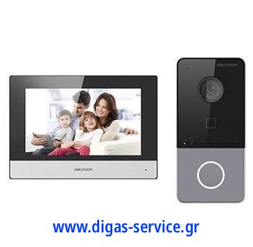 HIKVISION DS-KIS603-P(C) Kit IP &Theta;&upsilon;&rho;&omicron;&tau;&eta;&lambda;&epsilon;ό&rho;&alpha;&sigma;&eta;&sigmaf; WiFi
